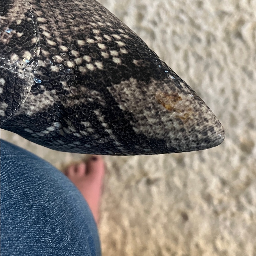 Guess Naddy Snakeskin Heeled Over The Knee Boots - Picture 7 of 10